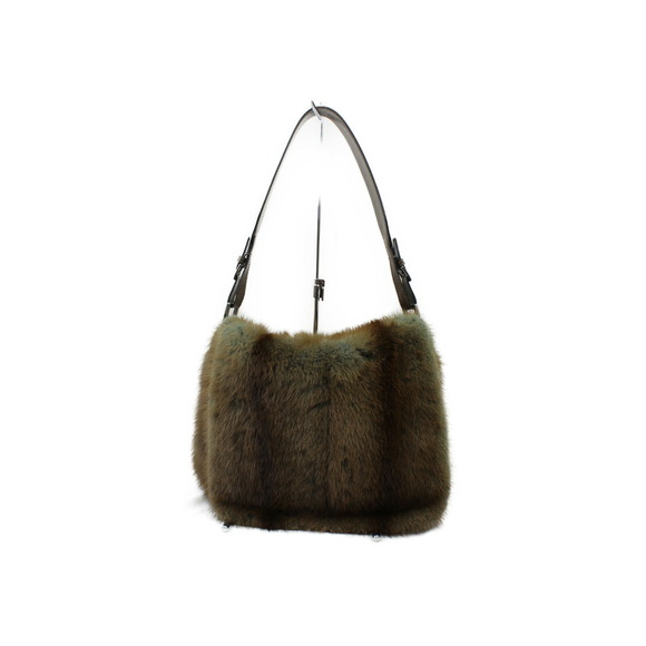 Gucci Handbags - GUCCI Mink Fur Shoulder Bag of Natural